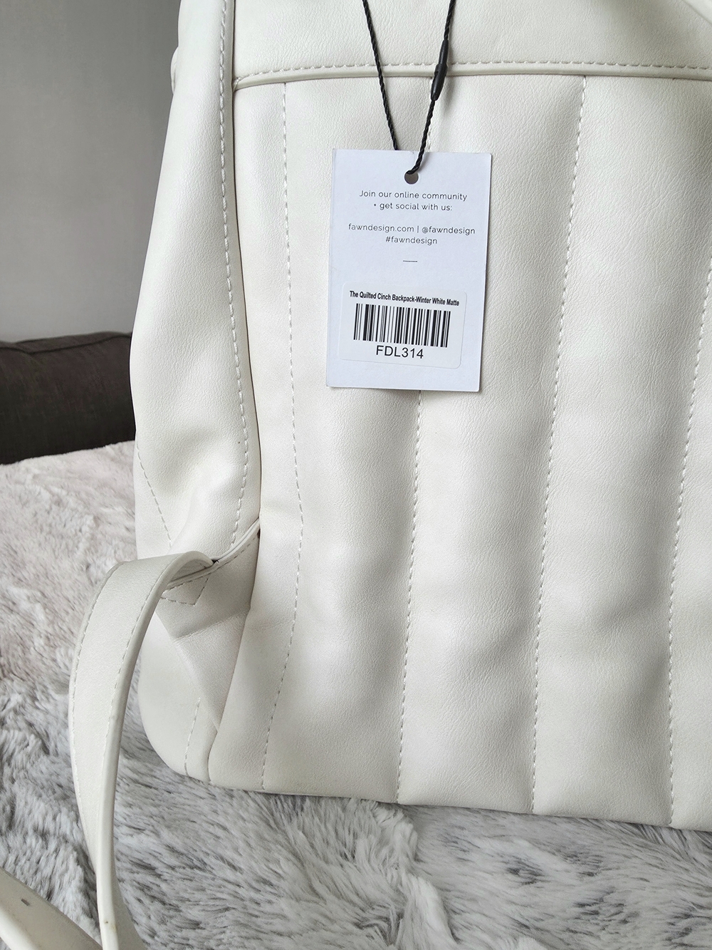 NEW FAWN Cinch Quilted Designer BACKPACK - Picture 6 of 6